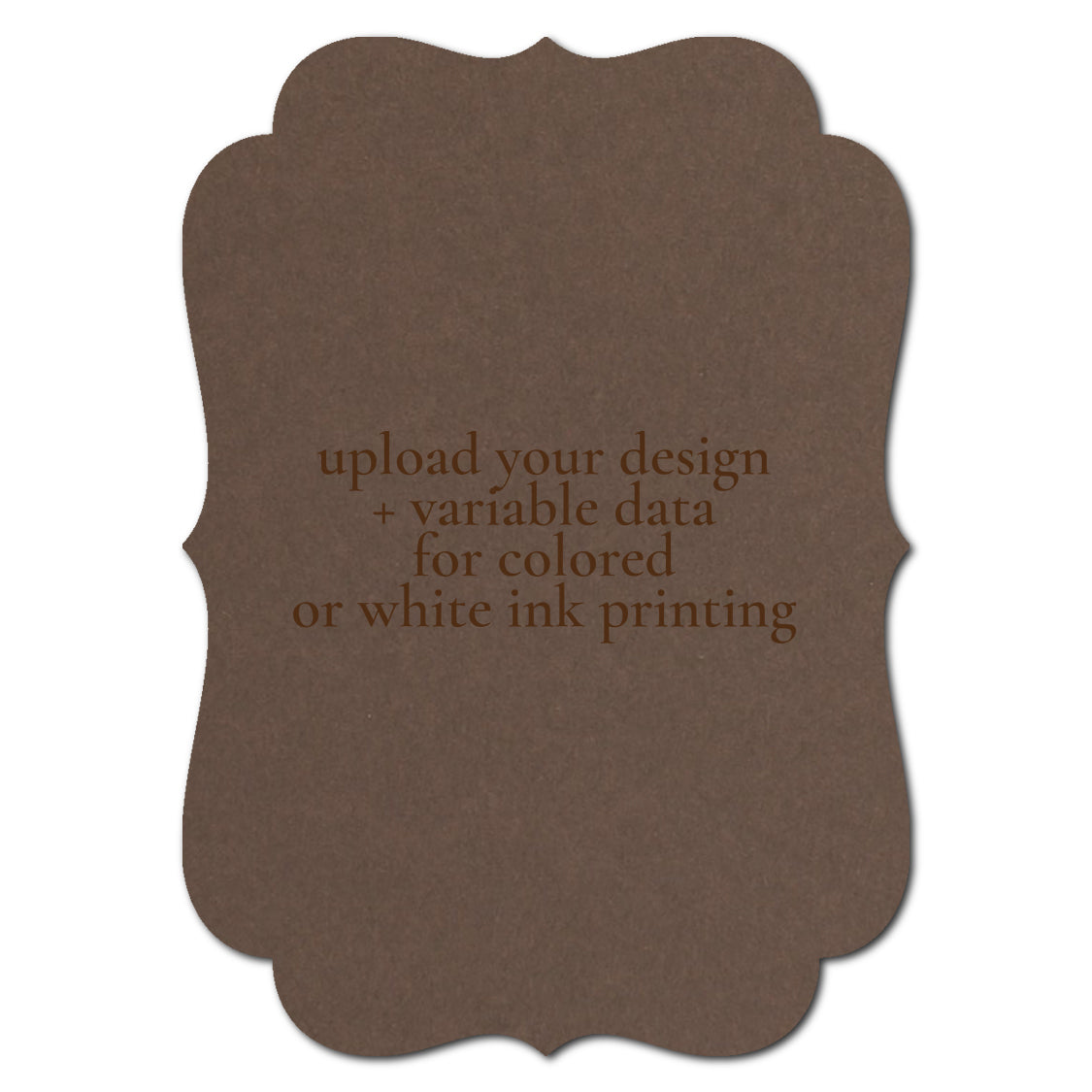 Individually Personalized Wedding Prints on Diecut Cardstock - Shape P207