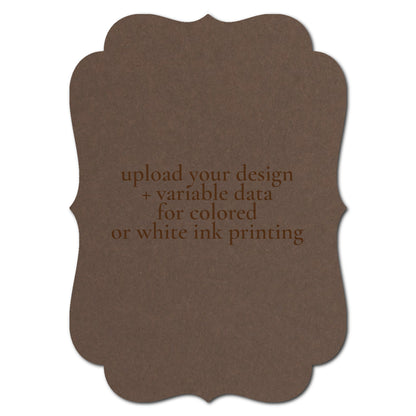 Individually Personalized Wedding Prints on Diecut Cardstock - Shape P207