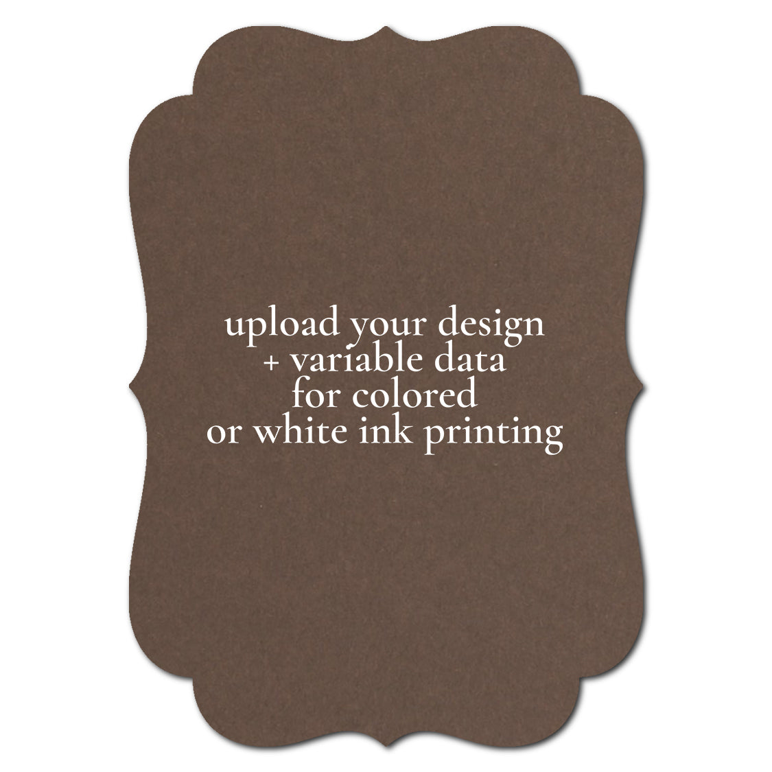 Individually Personalized Wedding Prints on Diecut Cardstock - Shape P207