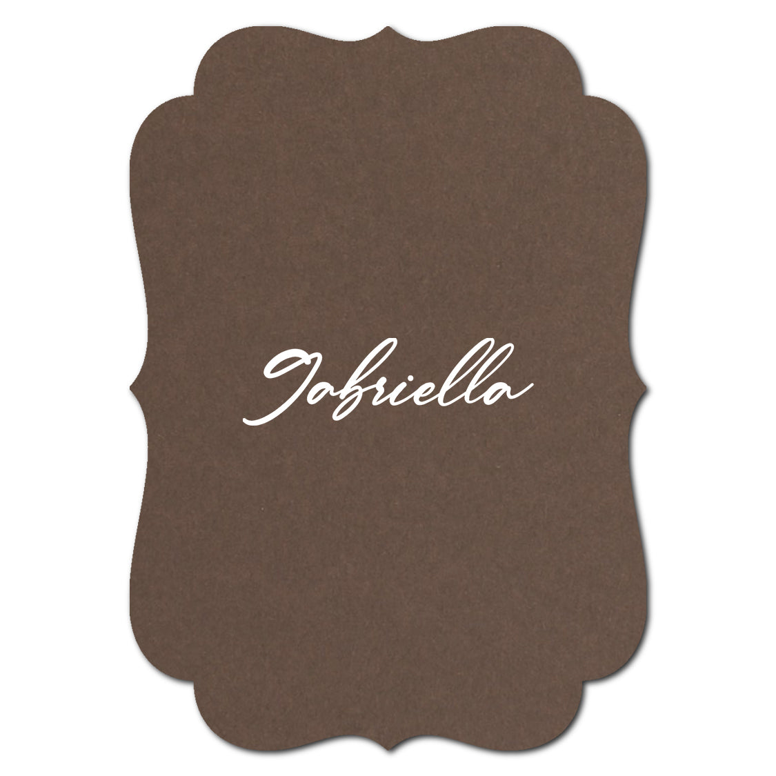 Individually Personalized Wedding Prints on Diecut Cardstock - Shape P207