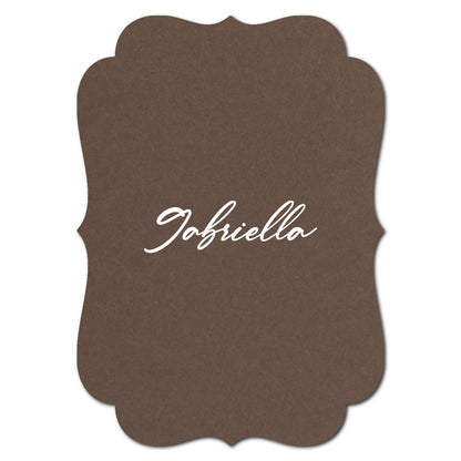 Individually Personalized Wedding Prints on Diecut Cardstock - Shape P207