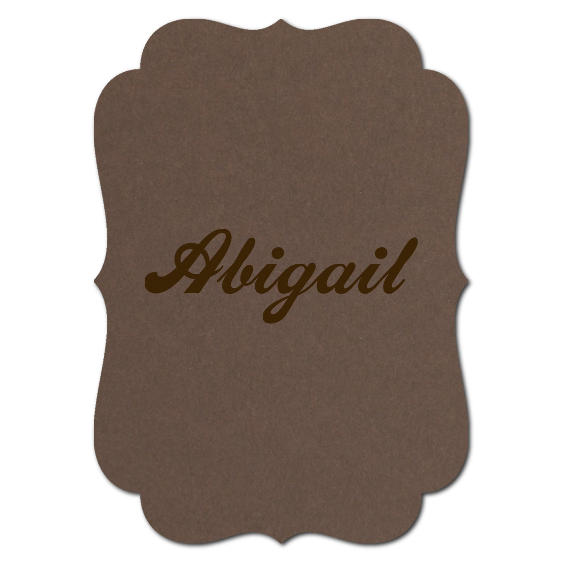 Individually Personalized Wedding Prints on Diecut Cardstock - Shape P207