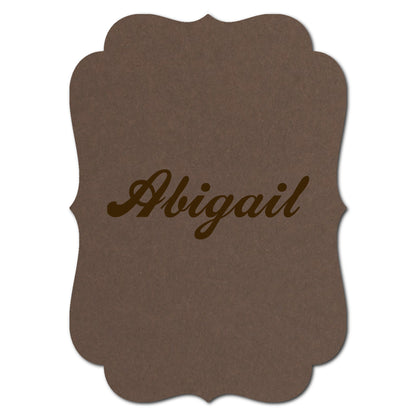 Individually Personalized Wedding Prints on Diecut Cardstock - Shape P207
