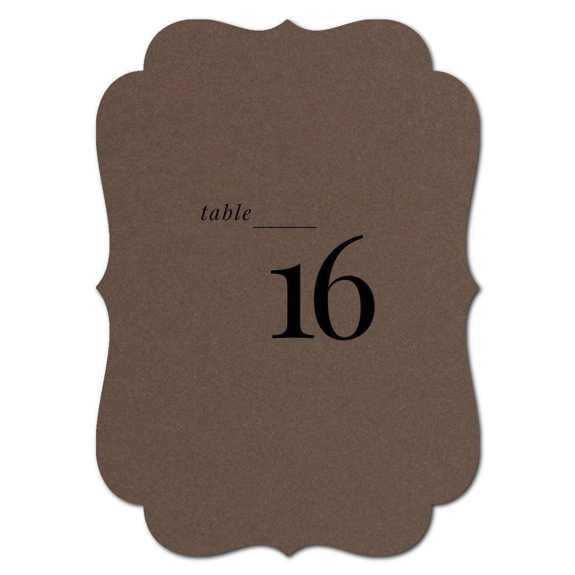Individually Personalized Wedding Prints on Diecut Cardstock - Shape P207