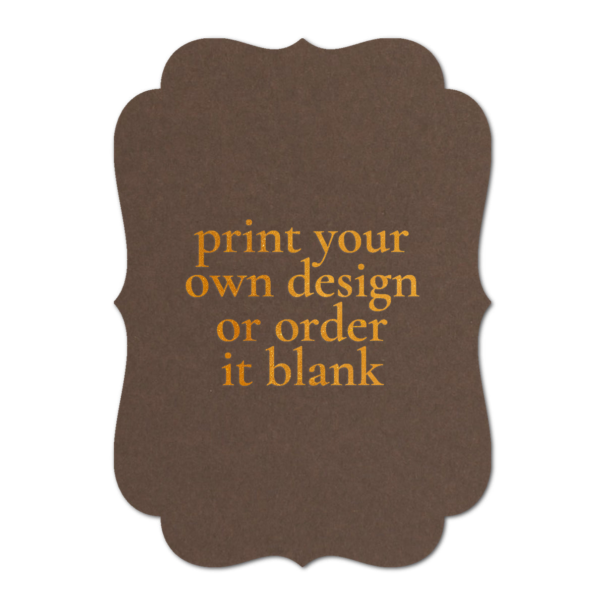 Custom Wedding Prints on Diecut Shaped Cardstock | Shape P207
