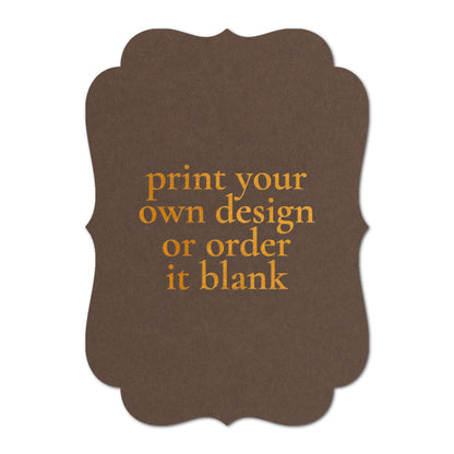 Custom Wedding Prints on Diecut Shaped Cardstock | Shape P207