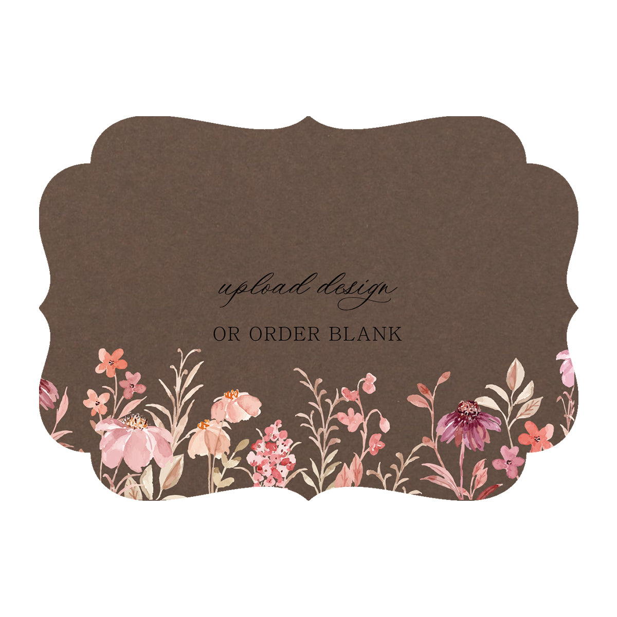 Custom Wedding Prints on Diecut Shaped Cardstock | Shape P207