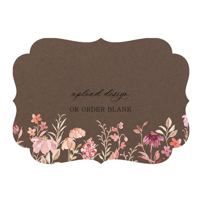 Custom Wedding Prints on Diecut Shaped Cardstock | Shape P207