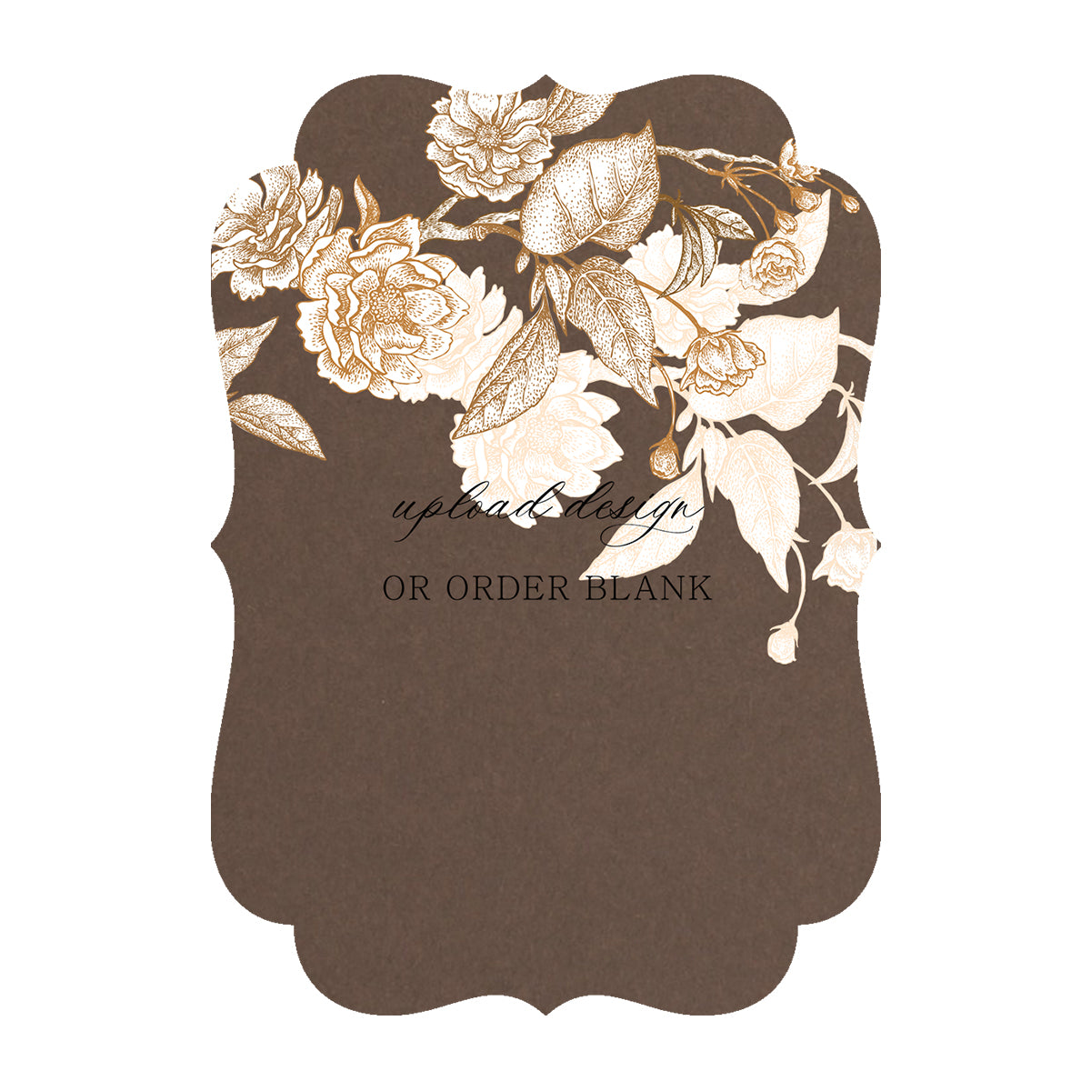 Custom Wedding Prints on Diecut Shaped Cardstock | Shape P207