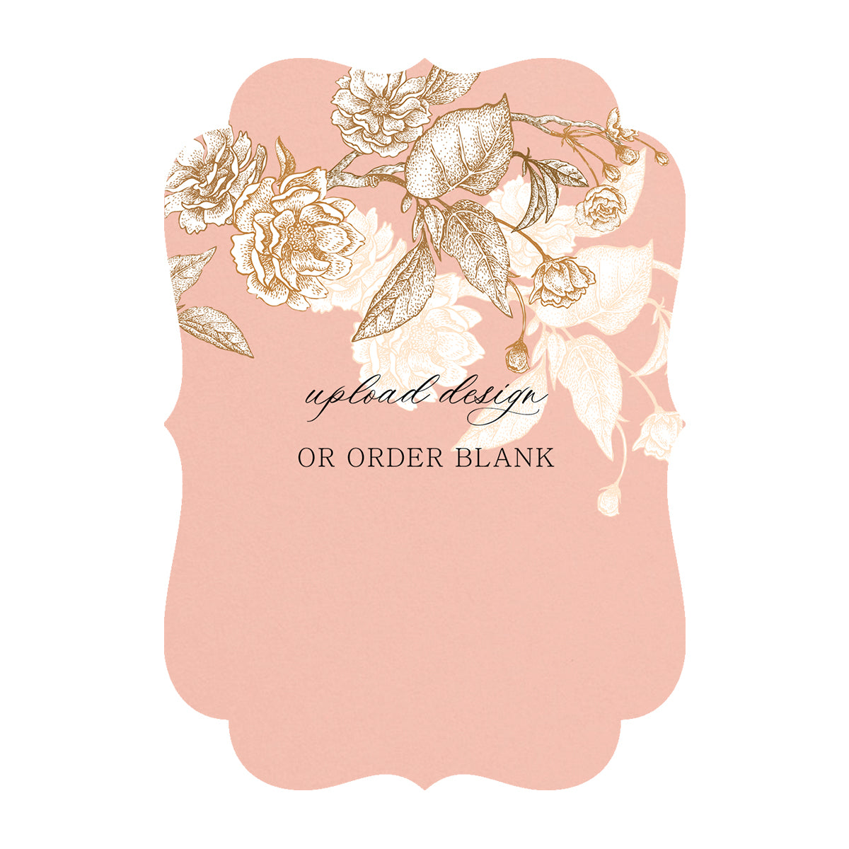 Custom Wedding Prints on Diecut Shaped Cardstock | Shape P207