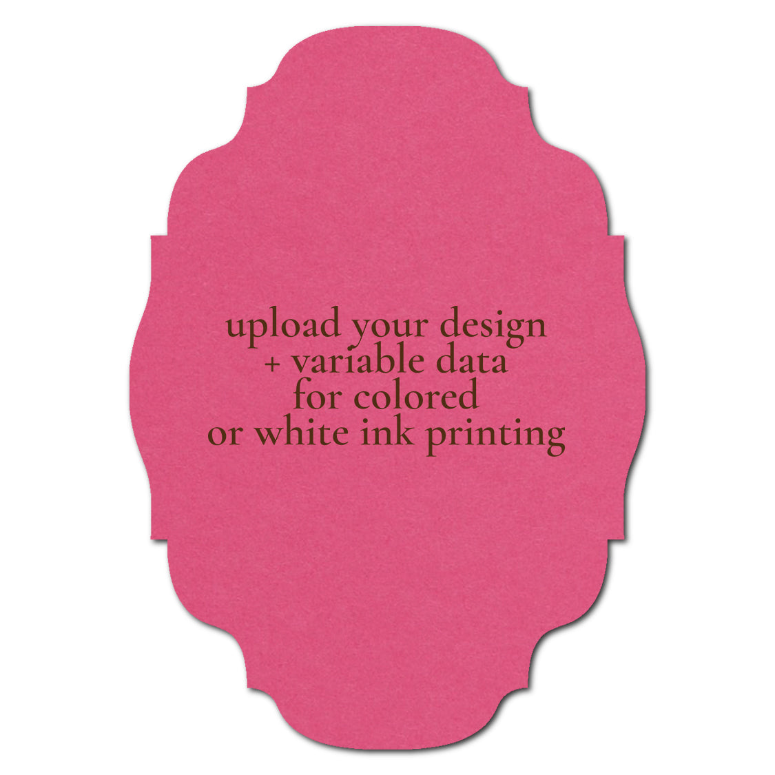 Individually Personalized Wedding Prints on Diecut Cardstock - Shape P208