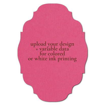 Individually Personalized Wedding Prints on Diecut Cardstock - Shape P208