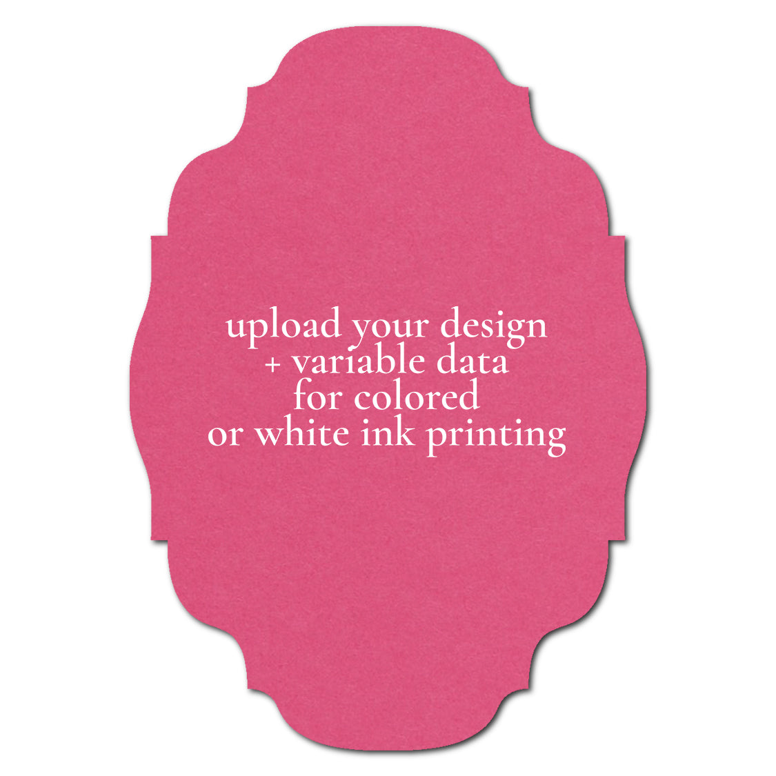Individually Personalized Wedding Prints on Diecut Cardstock - Shape P208