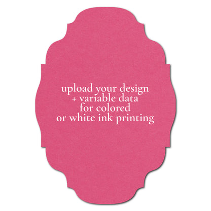Individually Personalized Wedding Prints on Diecut Cardstock - Shape P208