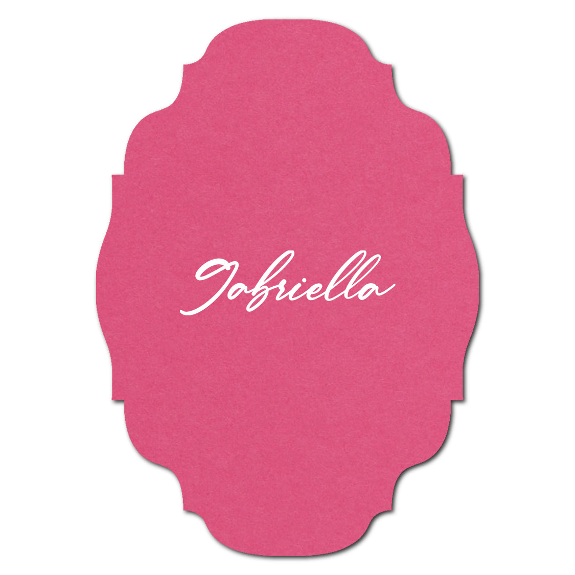 Individually Personalized Wedding Prints on Diecut Cardstock - Shape P208