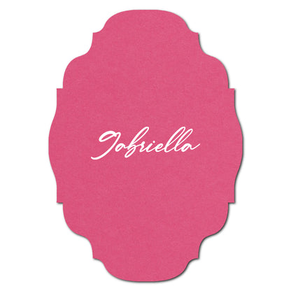Individually Personalized Wedding Prints on Diecut Cardstock - Shape P208