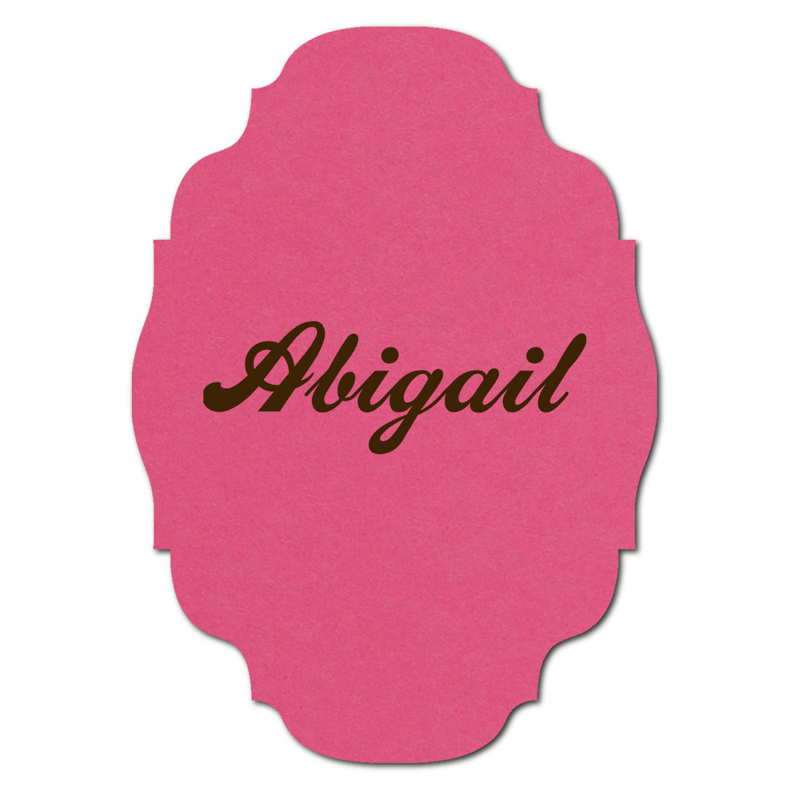Individually Personalized Wedding Prints on Diecut Cardstock - Shape P208