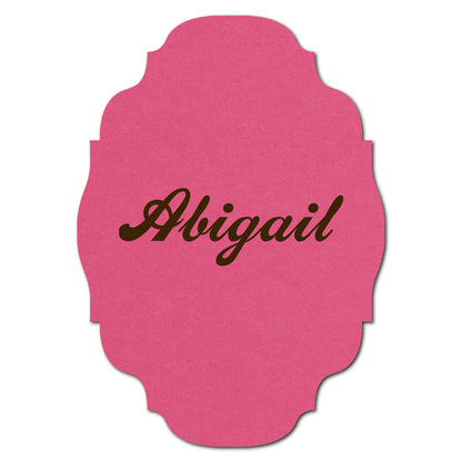 Individually Personalized Wedding Prints on Diecut Cardstock - Shape P208