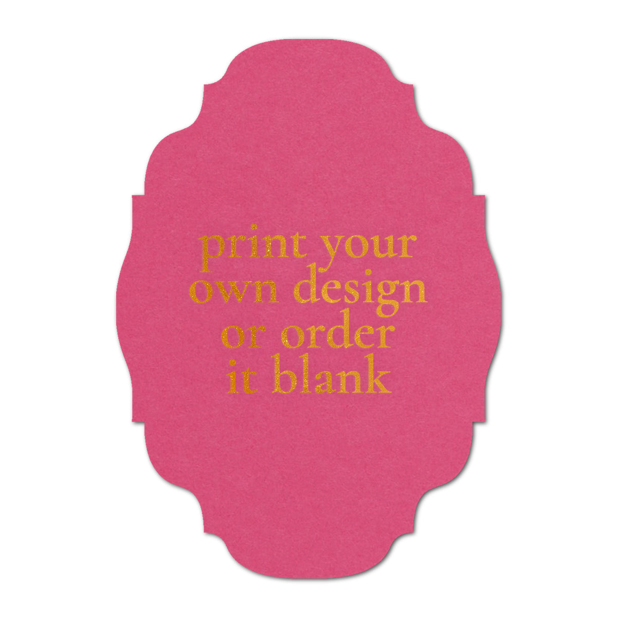 Custom Wedding Prints on Diecut Shaped Cardstock | Shape P208