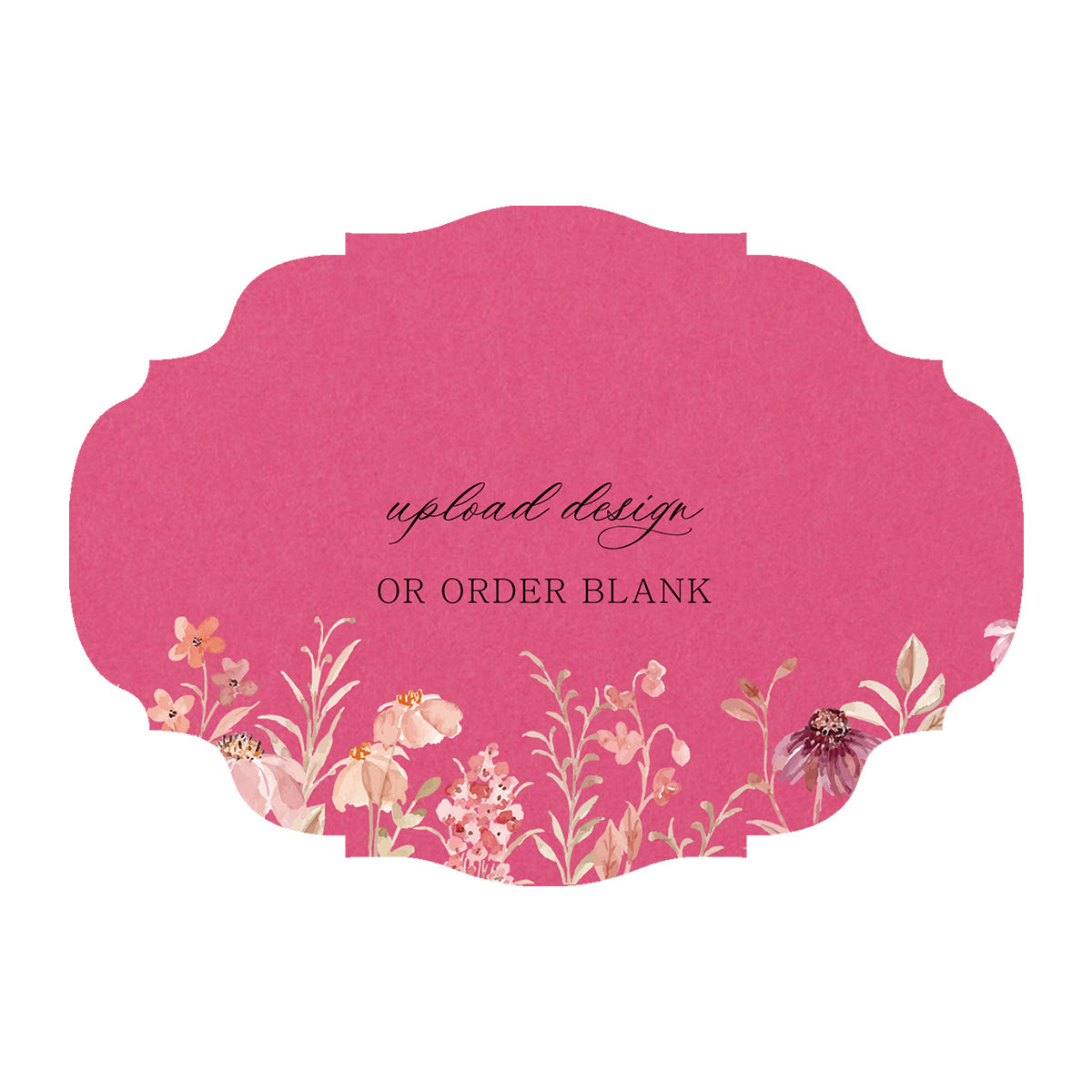 Custom Wedding Prints on Diecut Shaped Cardstock | Shape P208