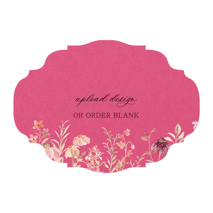 Custom Wedding Prints on Diecut Shaped Cardstock | Shape P208