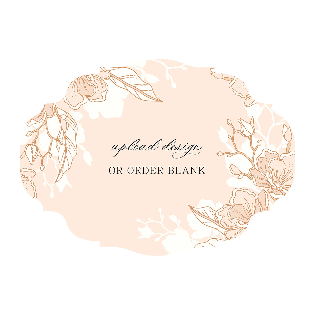 Custom Wedding Prints on Diecut Shaped Cardstock | Shape P208
