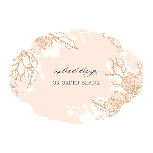 Custom Wedding Prints on Diecut Shaped Cardstock | Shape P208