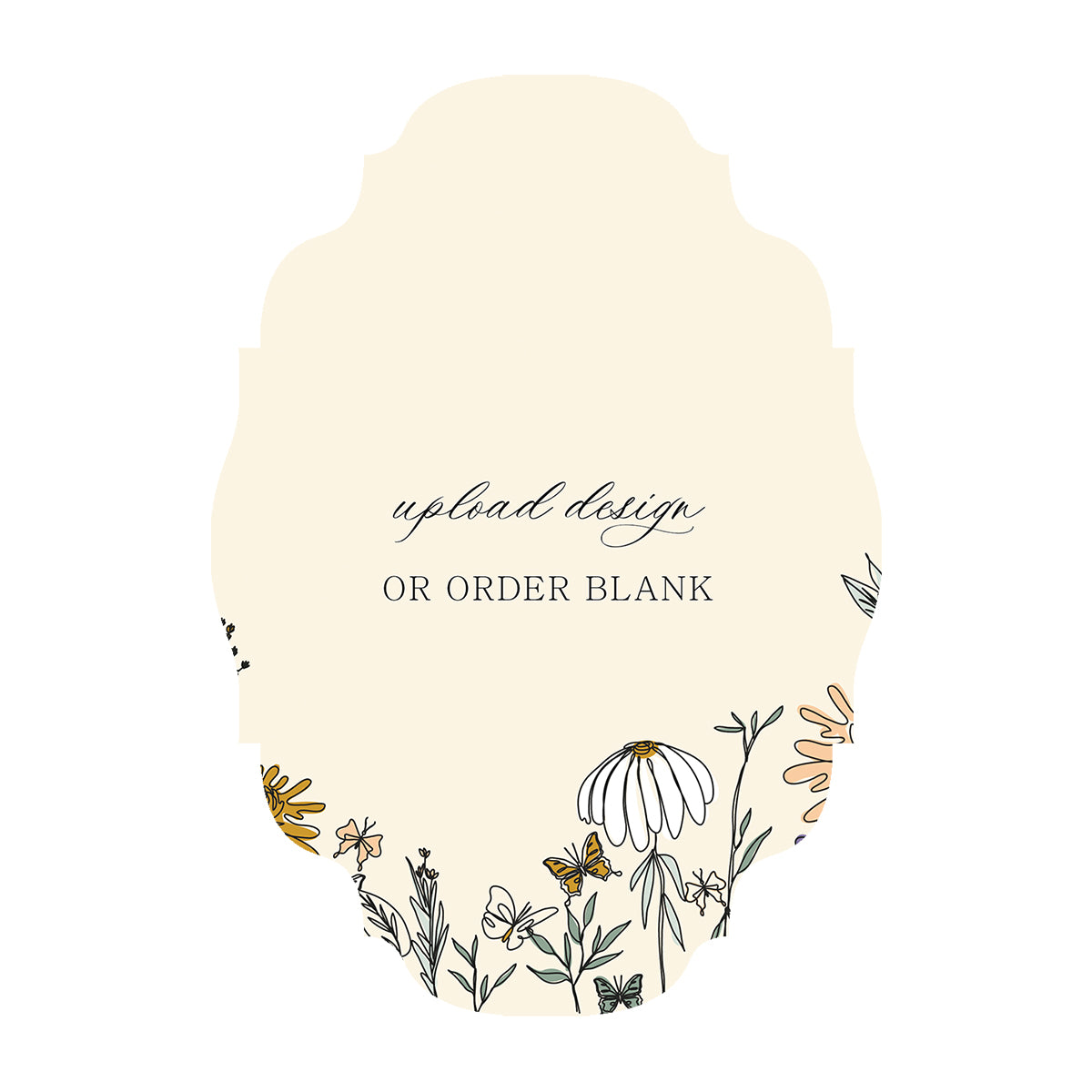 Custom Wedding Prints on Diecut Shaped Cardstock | Shape P208