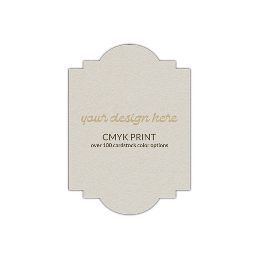 Shape P20 Diecut Card | CMYK Print | 3" x 4"