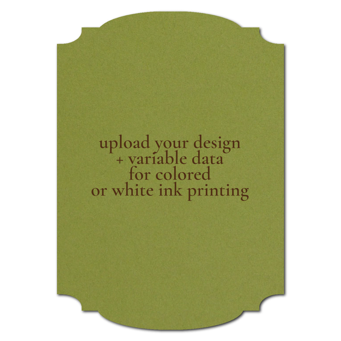 Individually Personalized Wedding Prints on Diecut Cardstock - Shape P20