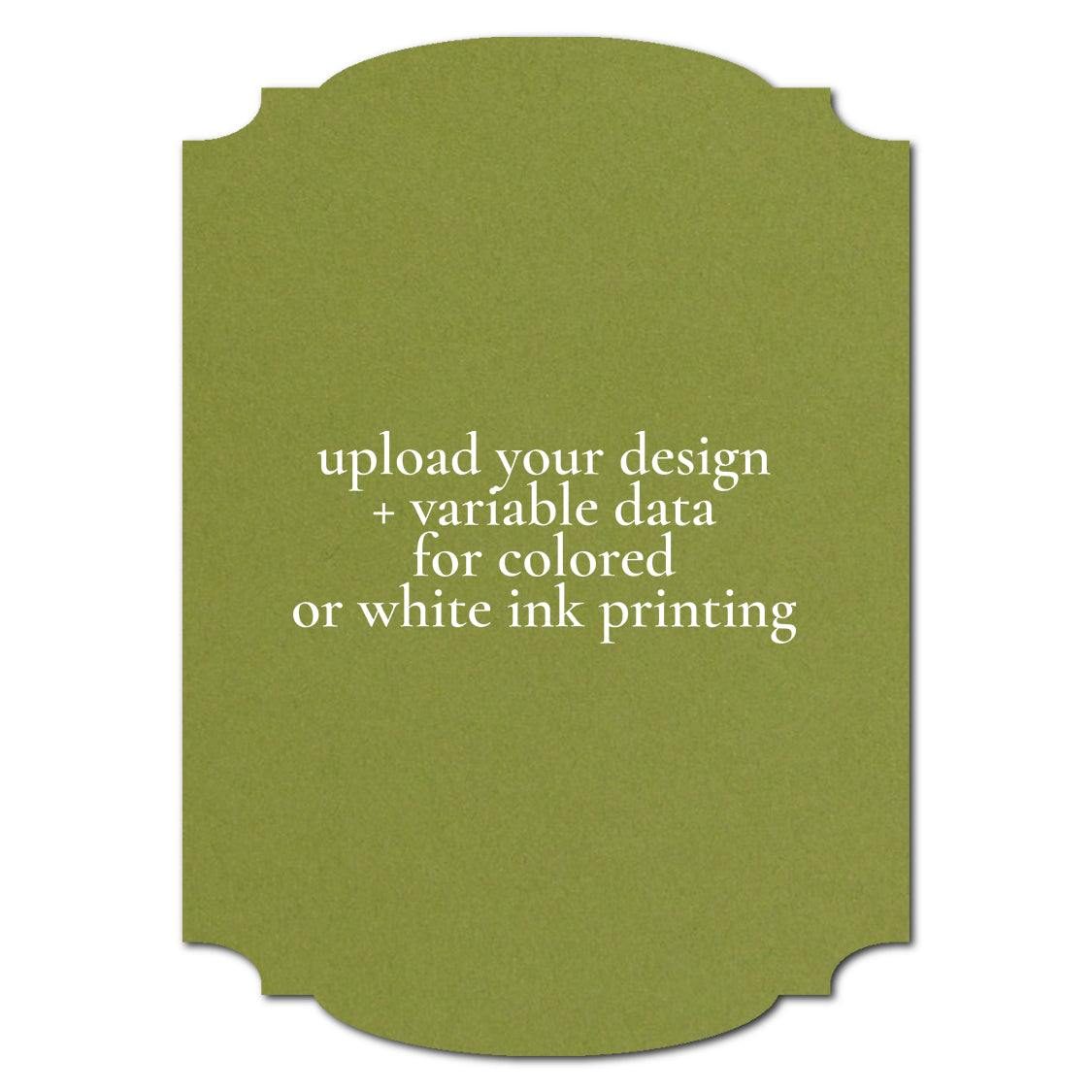 Individually Personalized Wedding Prints on Diecut Cardstock - Shape P20