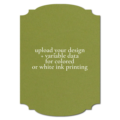Individually Personalized Wedding Prints on Diecut Cardstock - Shape P20