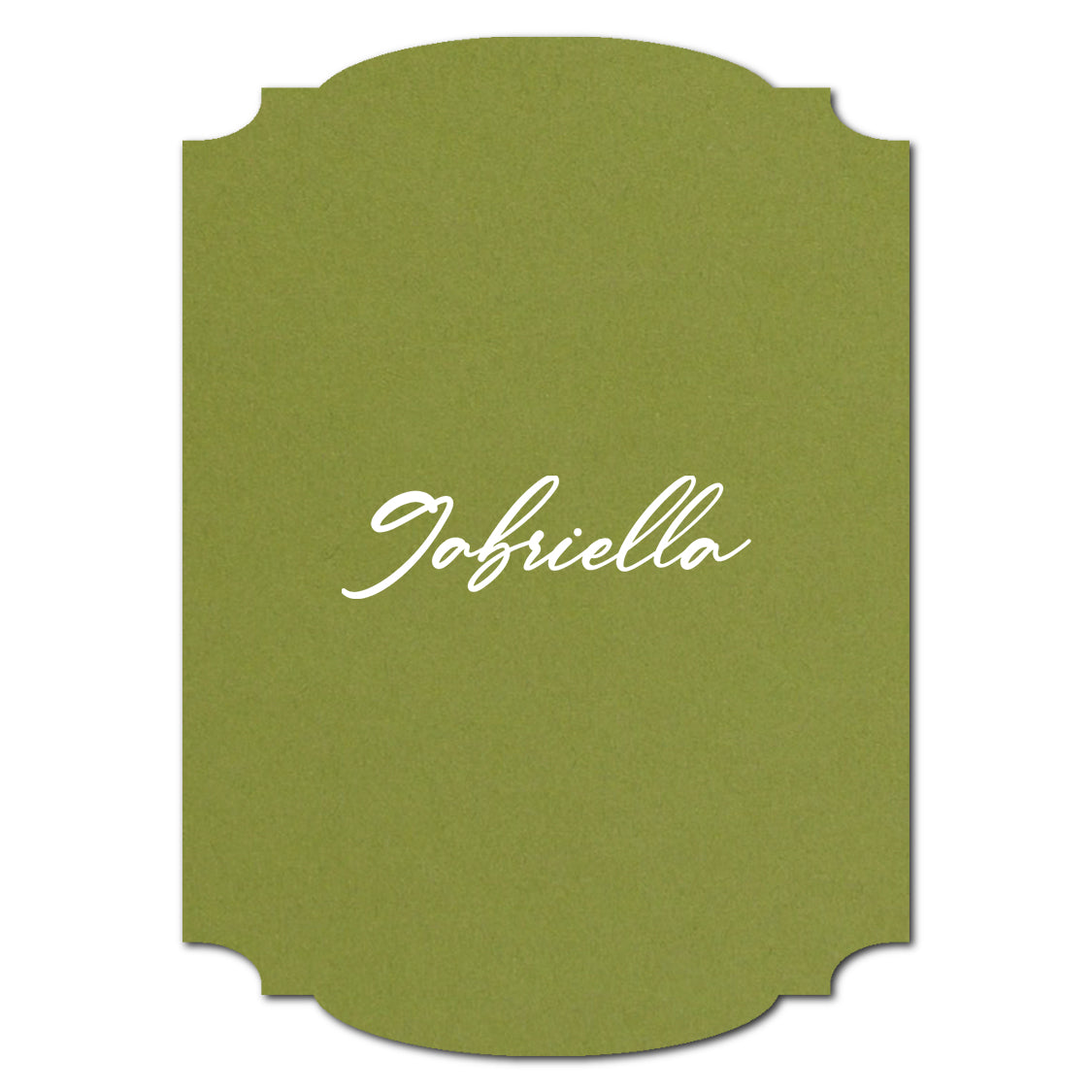 Individually Personalized Wedding Prints on Diecut Cardstock - Shape P20