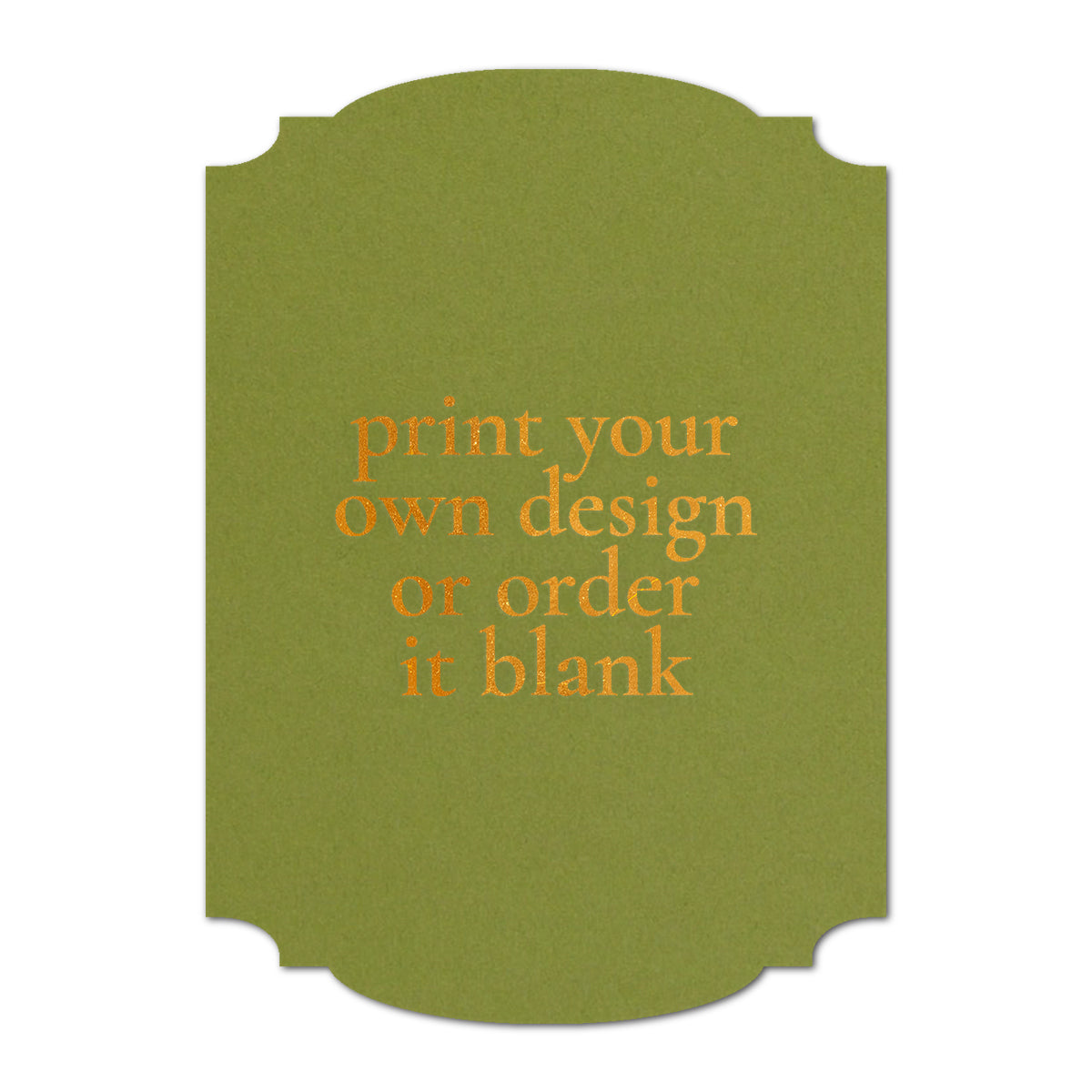 Custom Wedding Prints on Diecut Shaped Cardstock | Shape P20