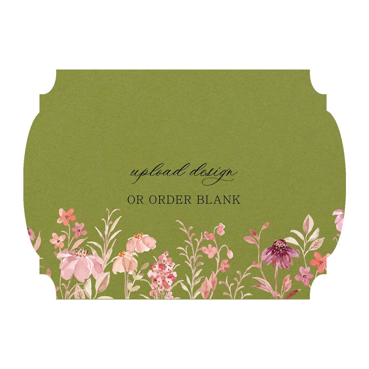 Custom Wedding Prints on Diecut Shaped Cardstock | Shape P20