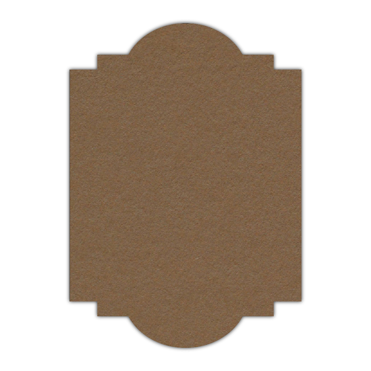 CMYK Print on Cappuccino Cardstock | Shape P20 | 3" x 4"