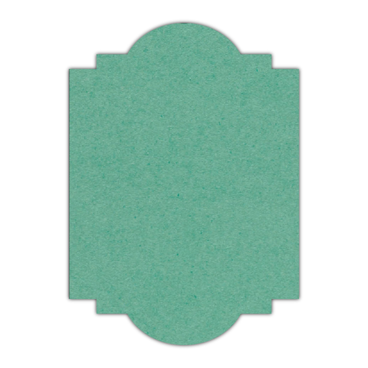 CMYK Print on Caribbean Blue Cardstock | Shape P20 | 3.5" x 5"