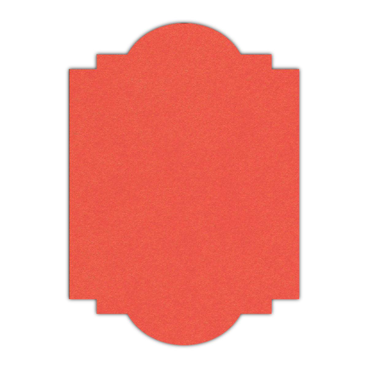 CMYK Print on Coral Cardstock | Shape P20 | 2" x 3.5"