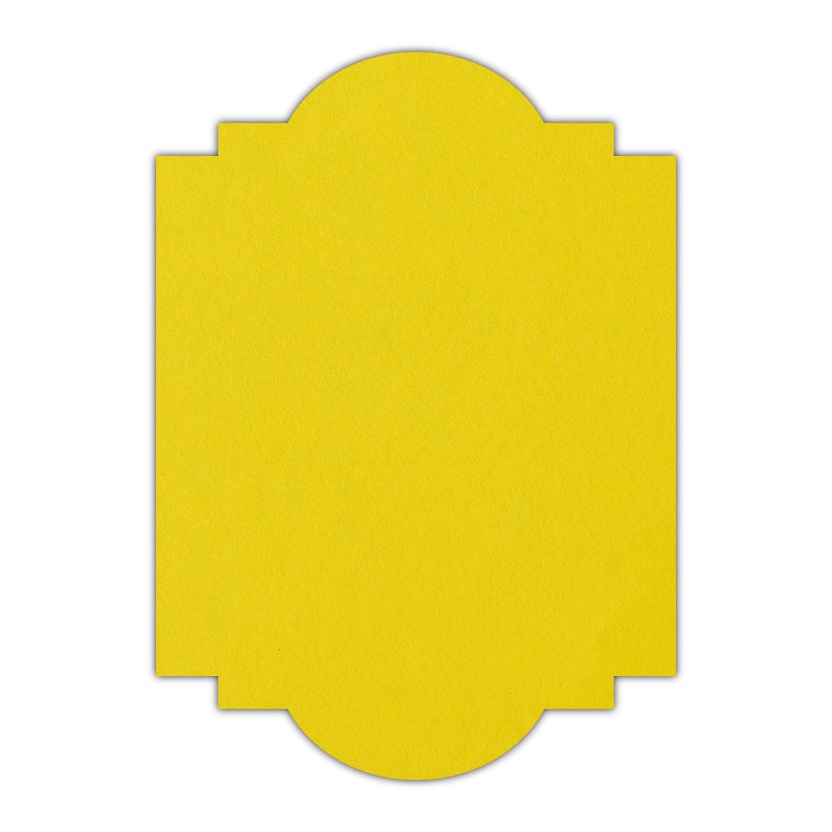 CMYK Print on Factory Yellow Cardstock | Shape P20 | 3" x 4"