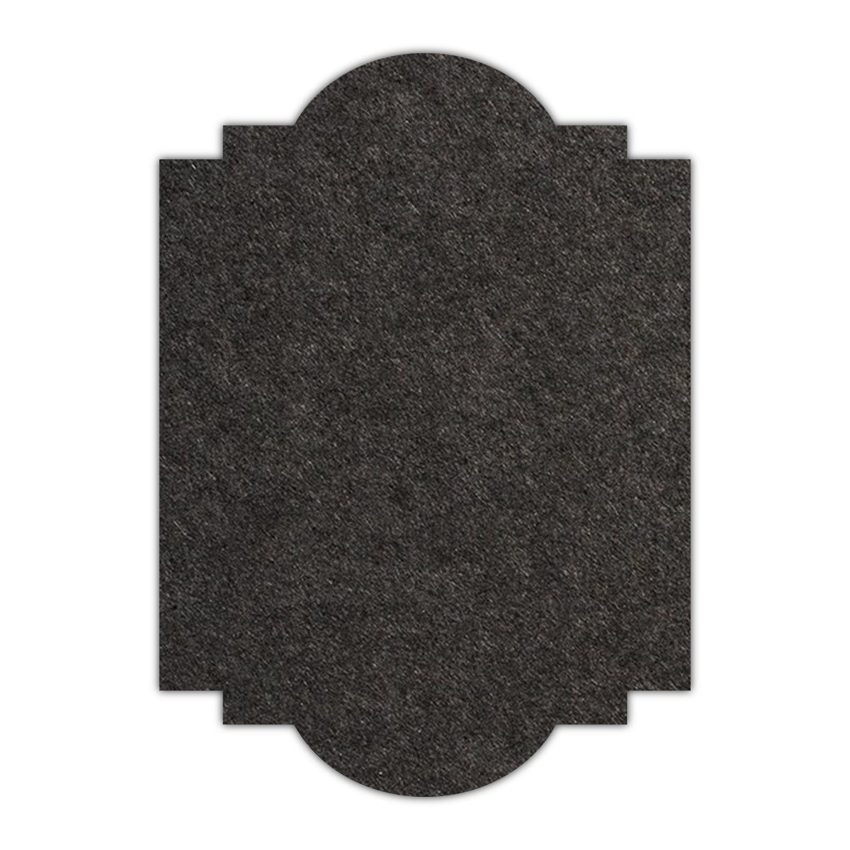 CMYK Print on Licorice Black Cardstock | Shape P20 | 8.5" x 11"