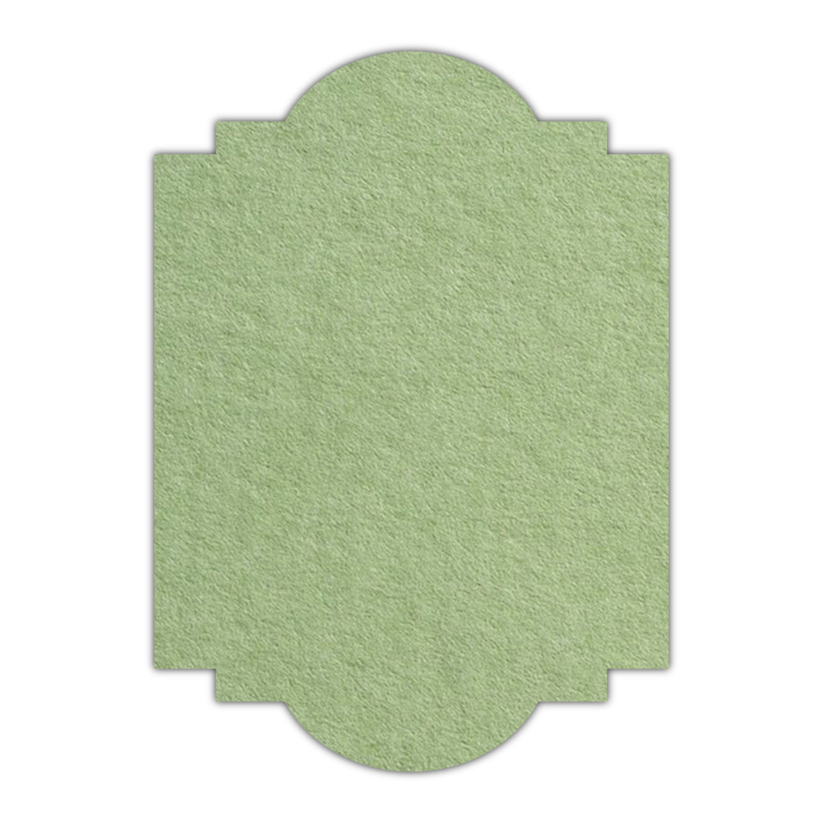 CMYK Print on Olive Green Cardstock | Shape P20 | 2.5" x 3.5"