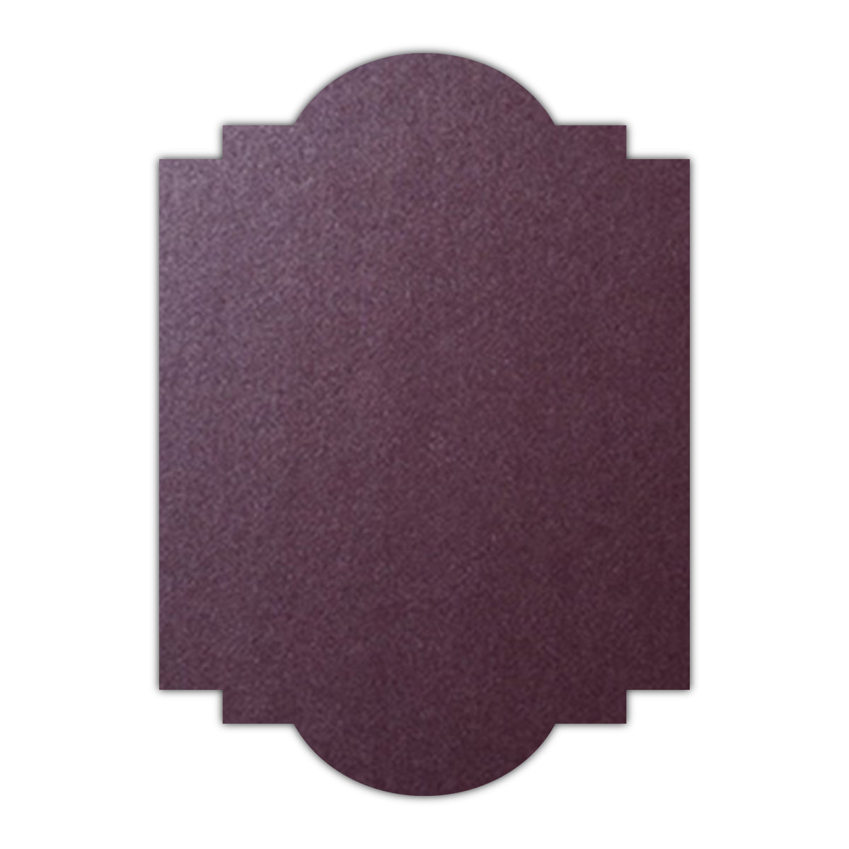 CMYK Print on Shimmer Ruby Cardstock | Shape P20 | 4.25" x 5.5"