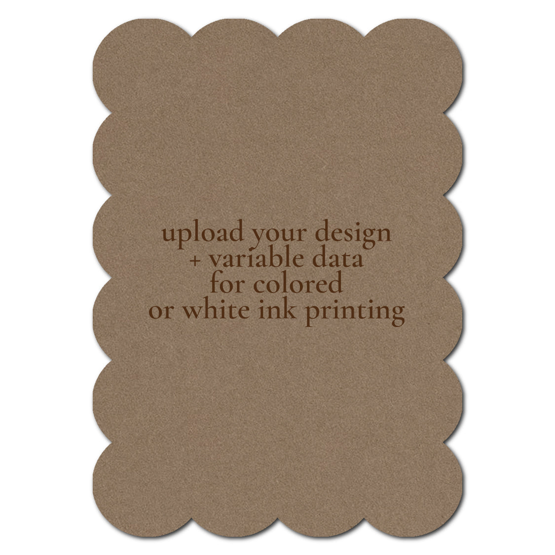 Individually Personalized Wedding Prints on Diecut Cardstock - Shape P210