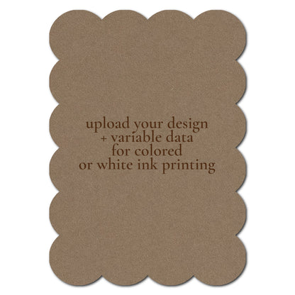 Individually Personalized Wedding Prints on Diecut Cardstock - Shape P210