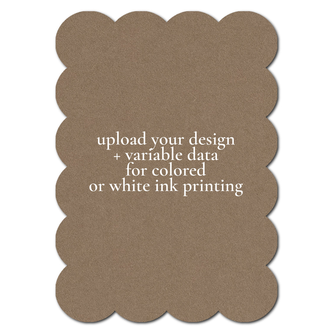 Individually Personalized Wedding Prints on Diecut Cardstock - Shape P210