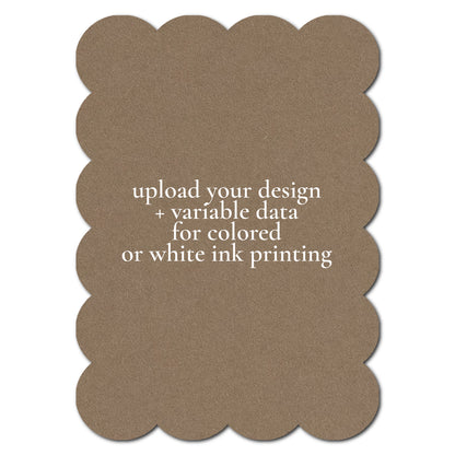 Individually Personalized Wedding Prints on Diecut Cardstock - Shape P210