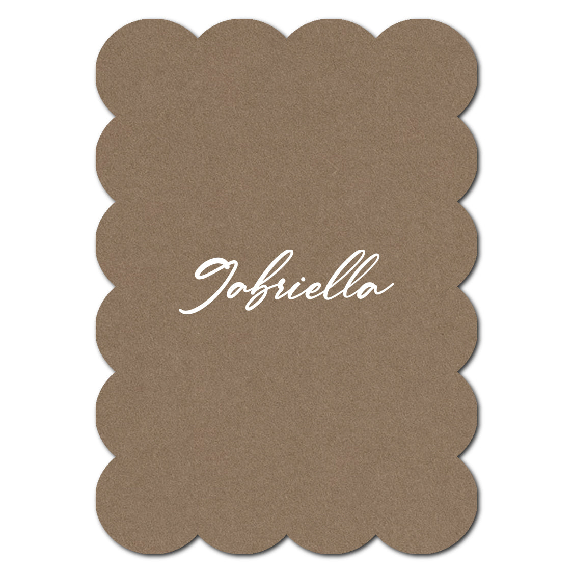 Individually Personalized Wedding Prints on Diecut Cardstock - Shape P210