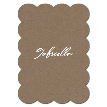 Individually Personalized Wedding Prints on Diecut Cardstock - Shape P210