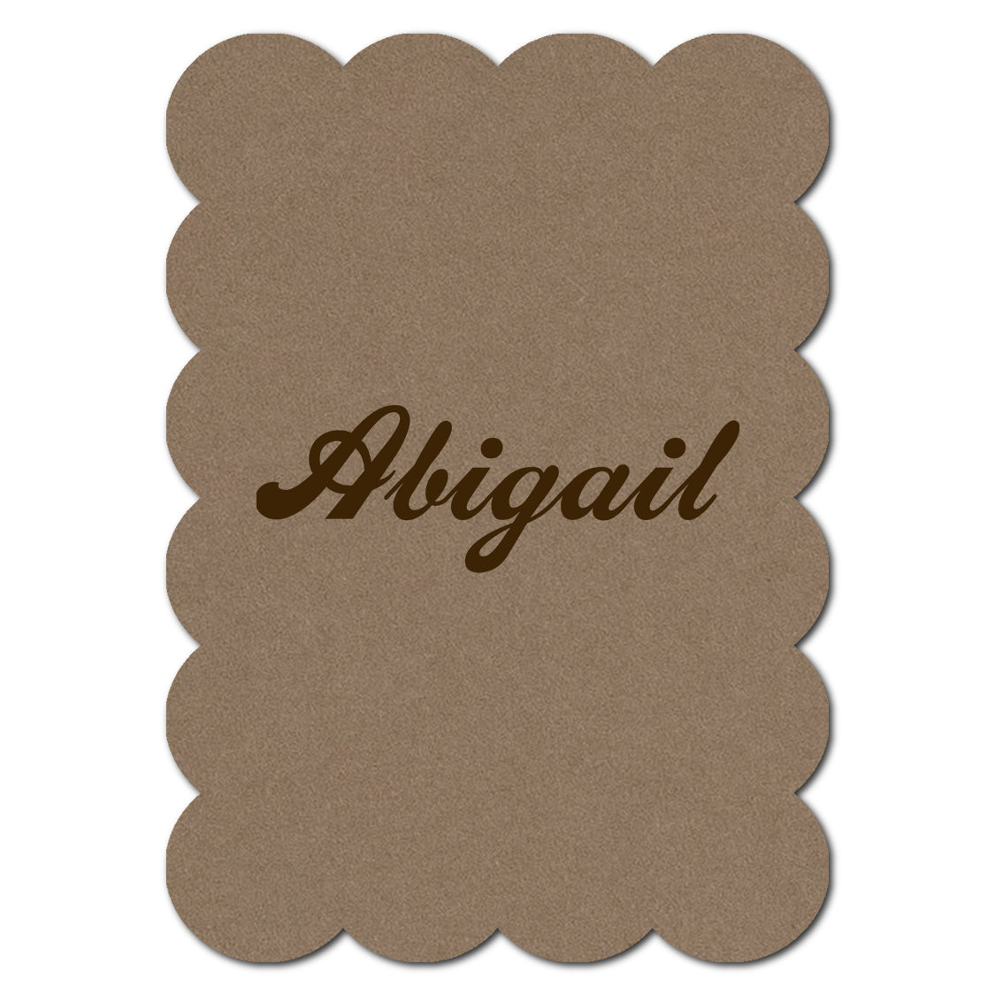 Individually Personalized Wedding Prints on Diecut Cardstock - Shape P210
