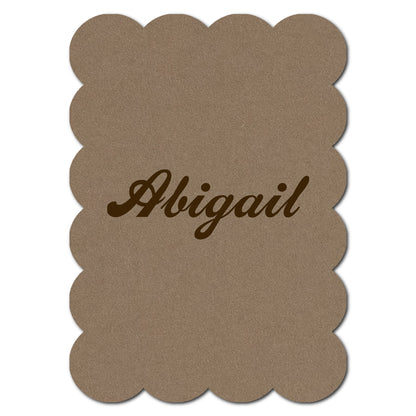 Individually Personalized Wedding Prints on Diecut Cardstock - Shape P210